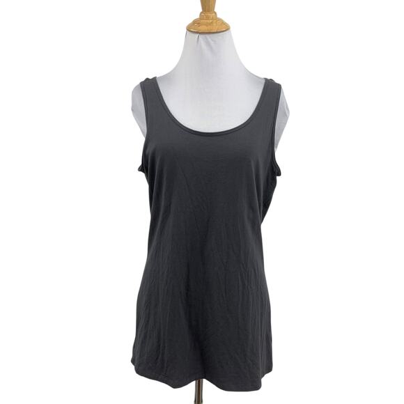 Duluth Trading Tank Top Womens L Large Graphite Sleeveless Scoop Neck Casual - Picture 1 of 10